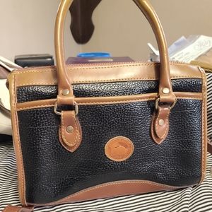 Vintage Dooney & Bourke Shoulder SatchelNavy Blue with tan
